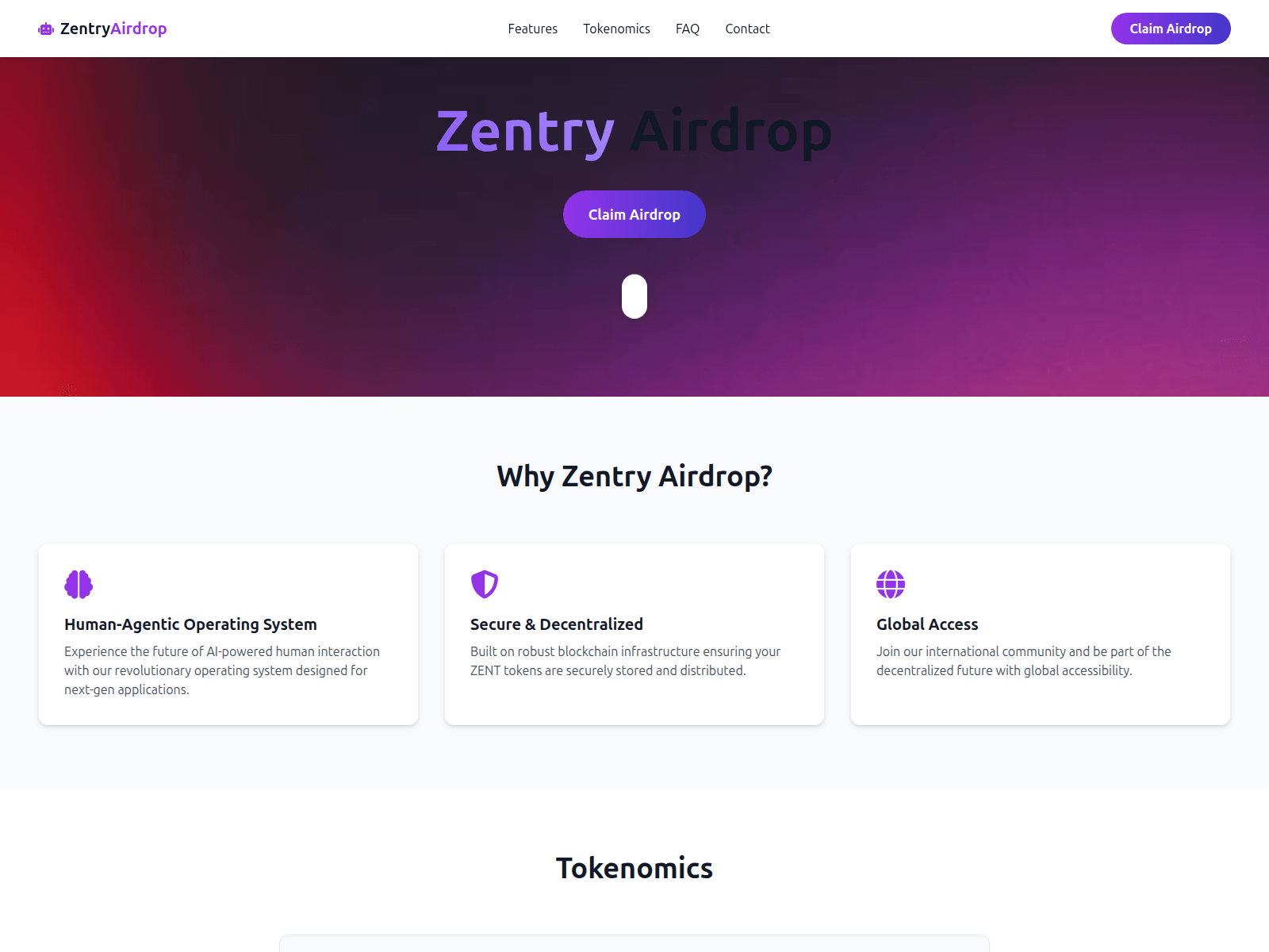 Screenshot of zentryairdrop.xyz