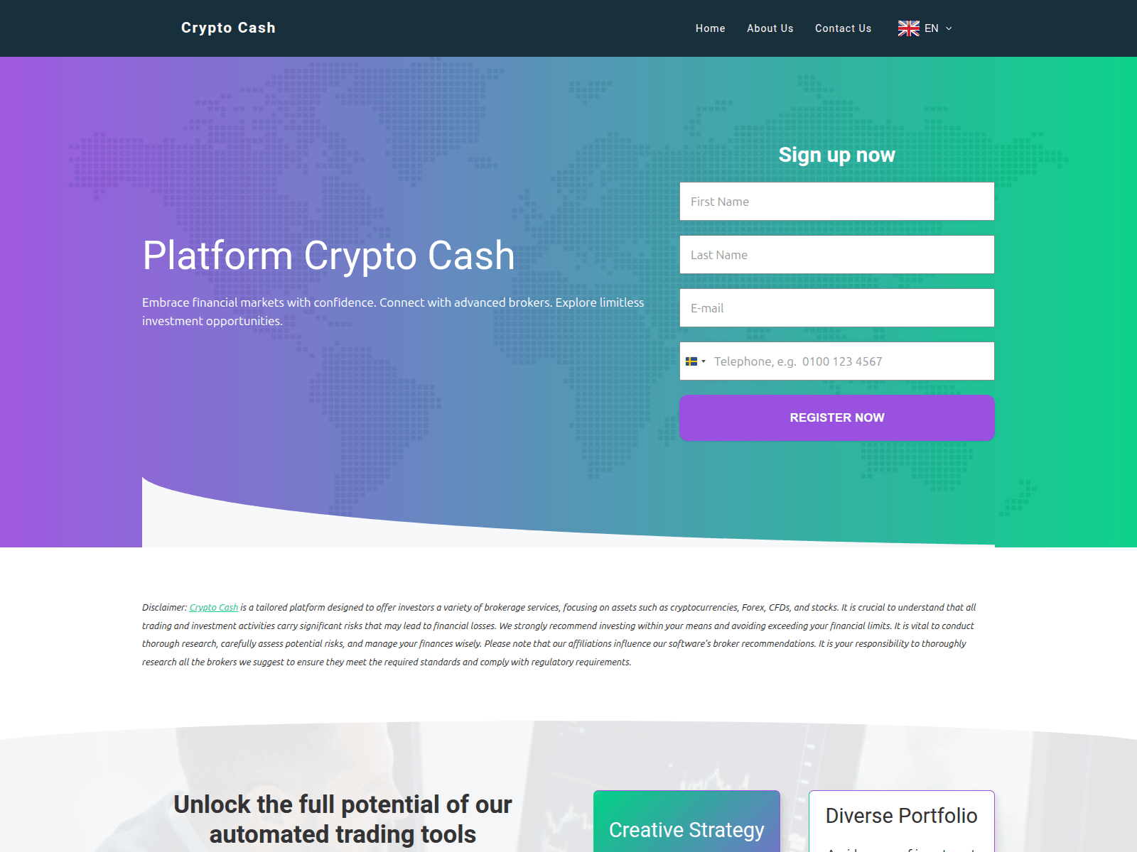 Screenshot of crypto-cash-app.com