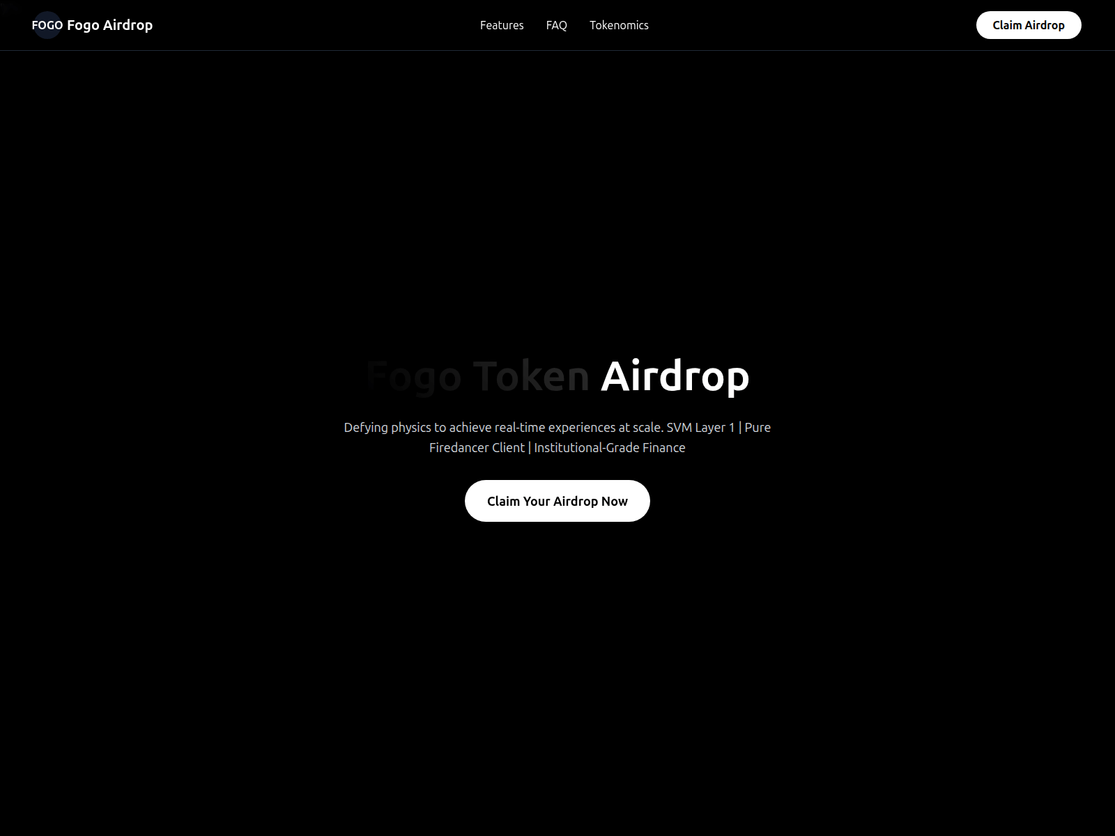 Screenshot of fogoairdrop.xyz