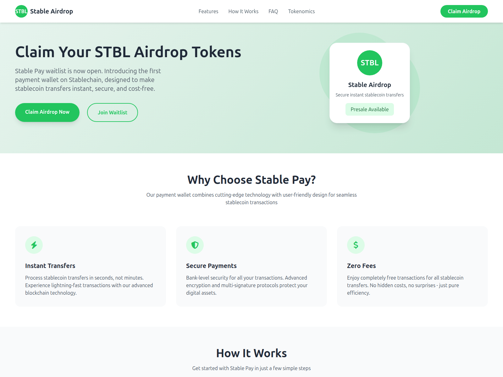 Screenshot of stabletokenairdrop.xyz