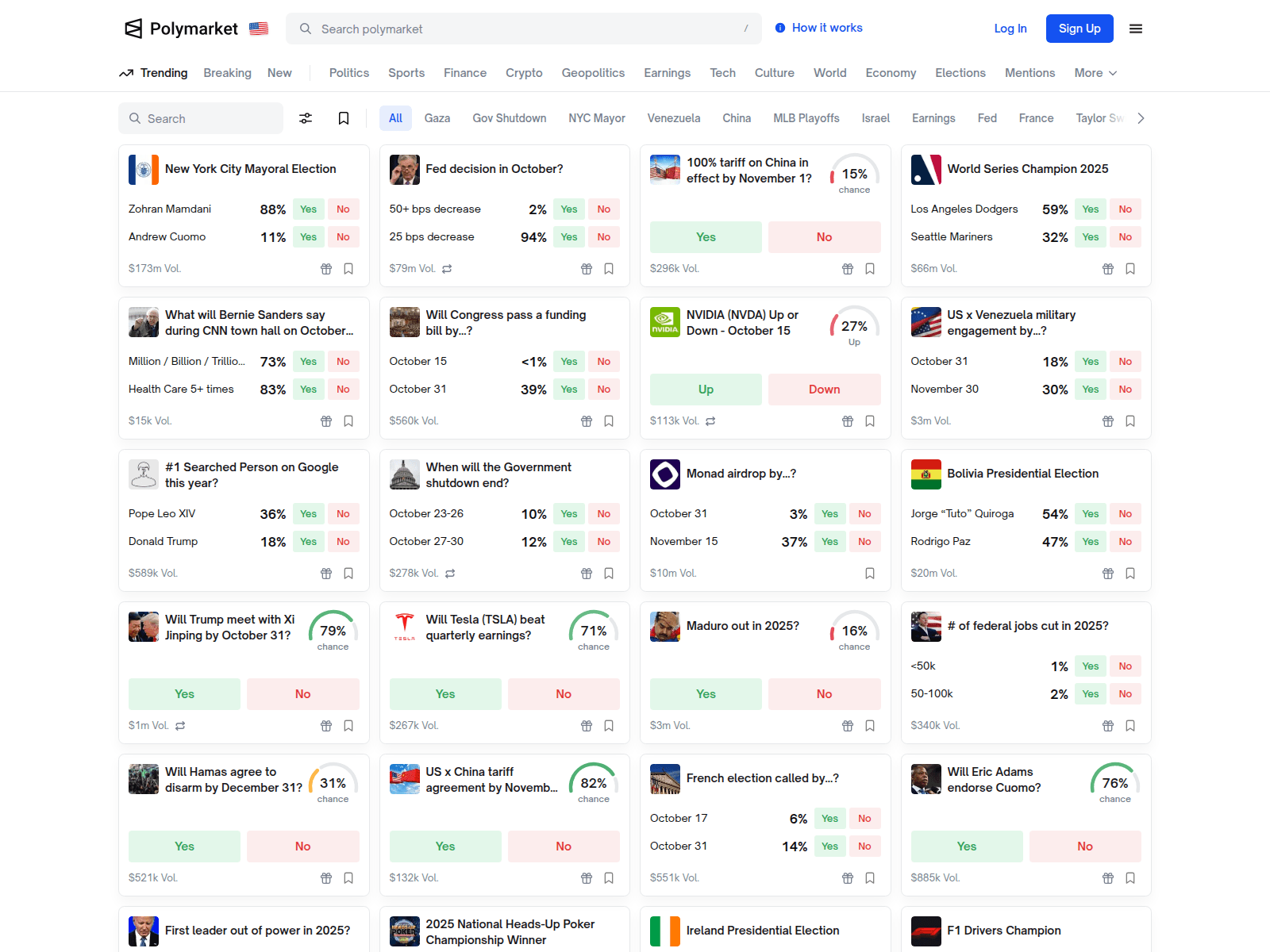 Screenshot of polymarket.be