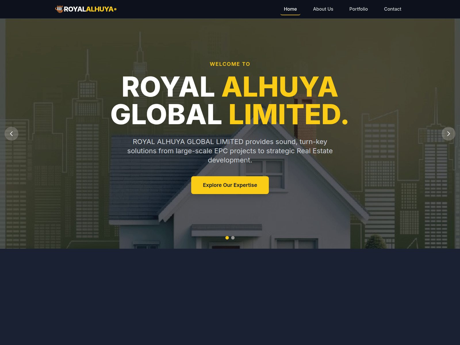 Screenshot of royalalhuyagloballtd.com