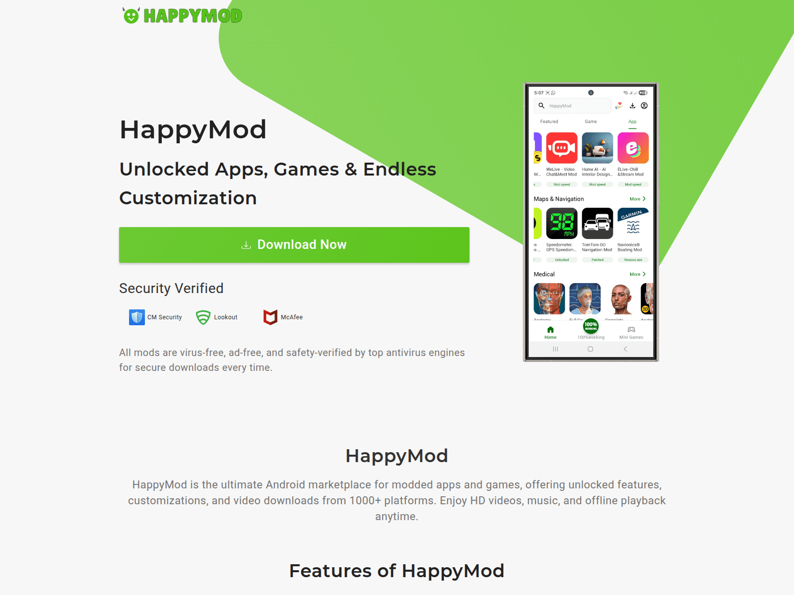 Screenshot of happymod.co.com