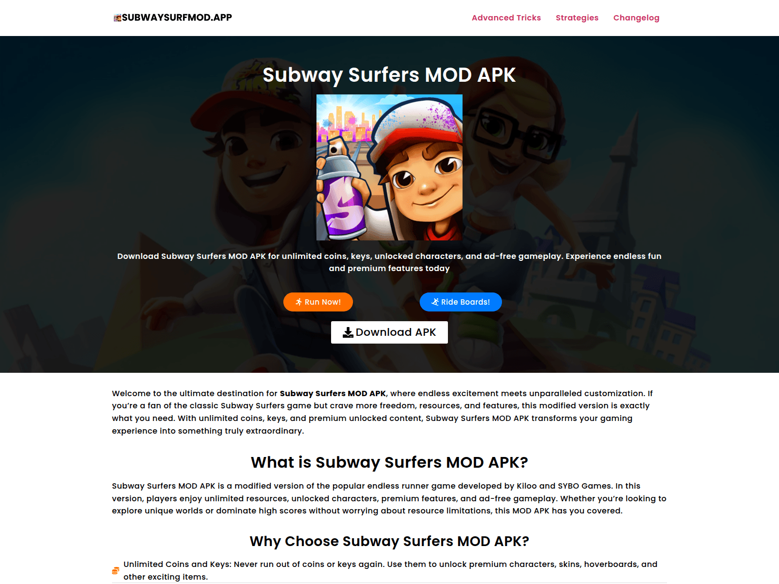 Screenshot of subwaysurfmod.app