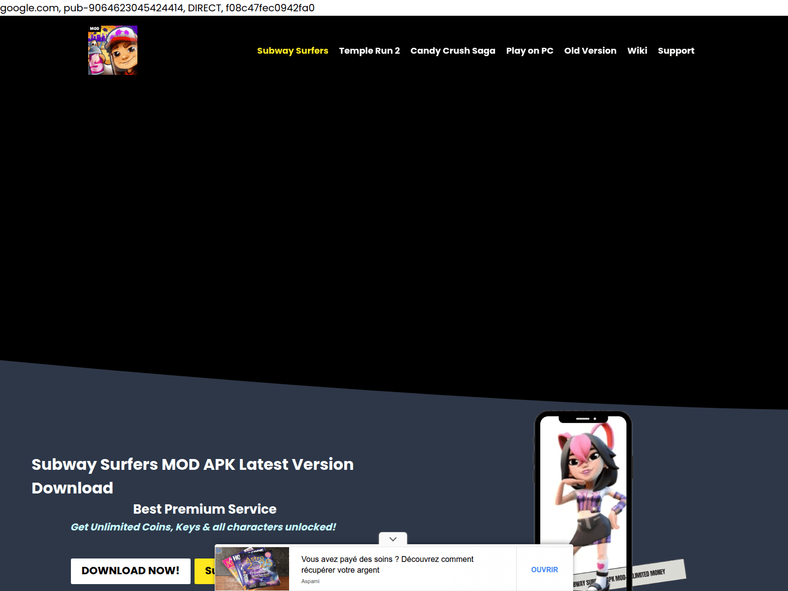 Screenshot of subwaysurferapk.io