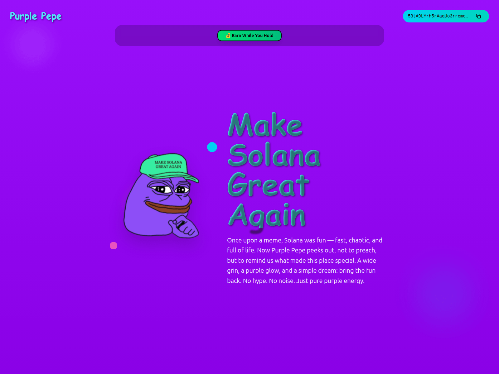 Screenshot of purplepepe.world