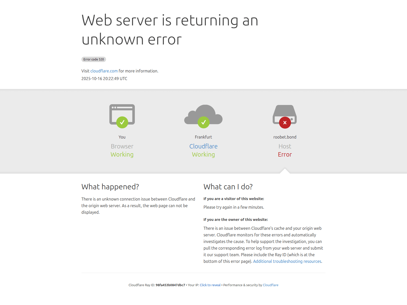 Screenshot of roobet.bond
