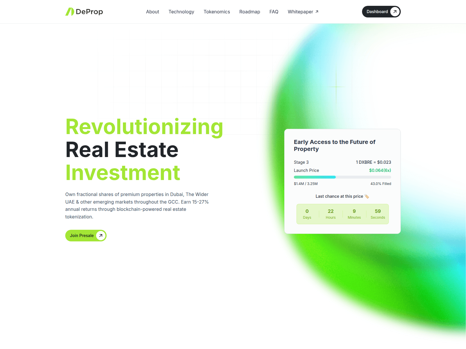 Screenshot of deprop.io