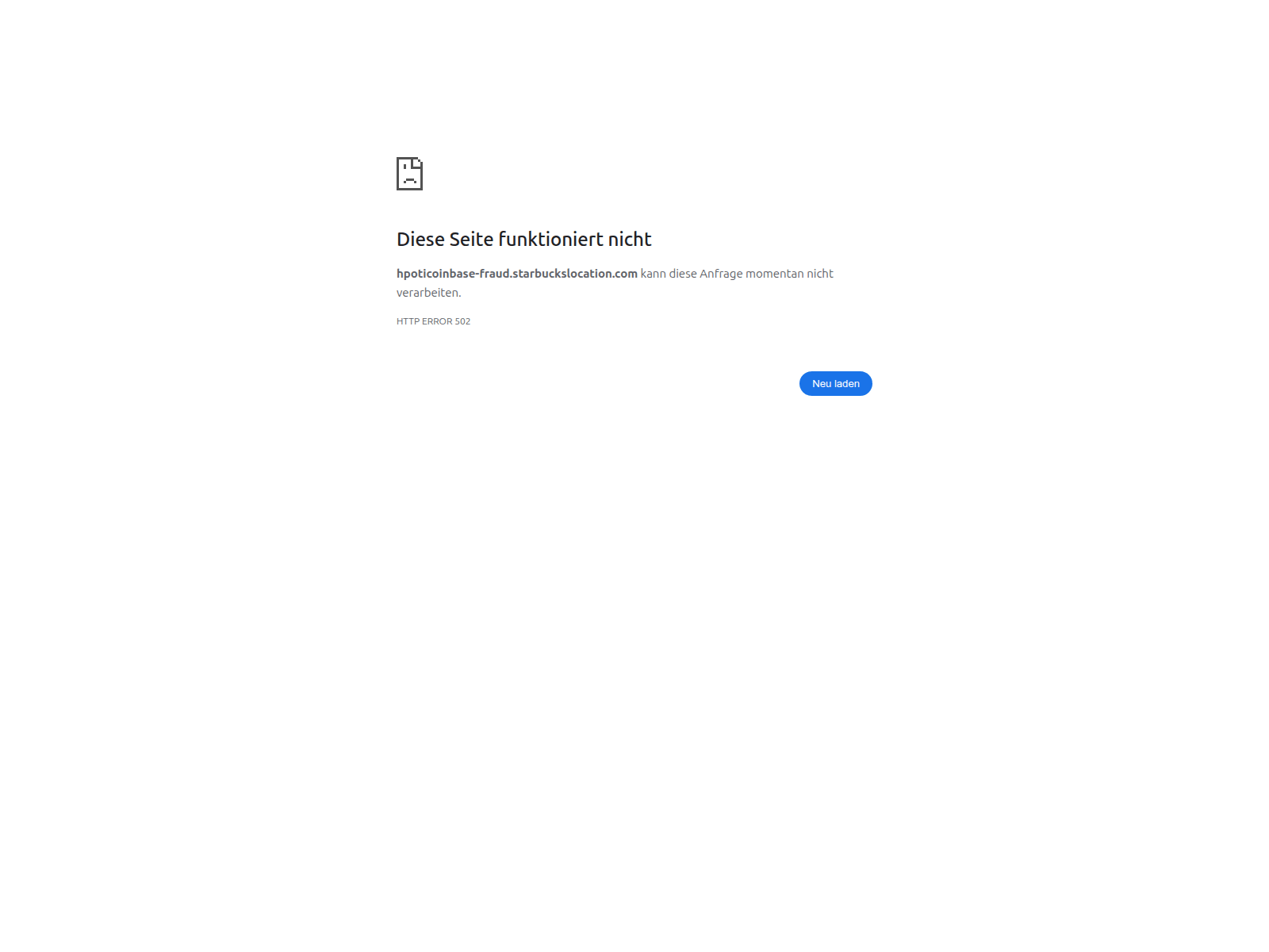 Screenshot of hpoticoinbase-fraud.starbuckslocation.com