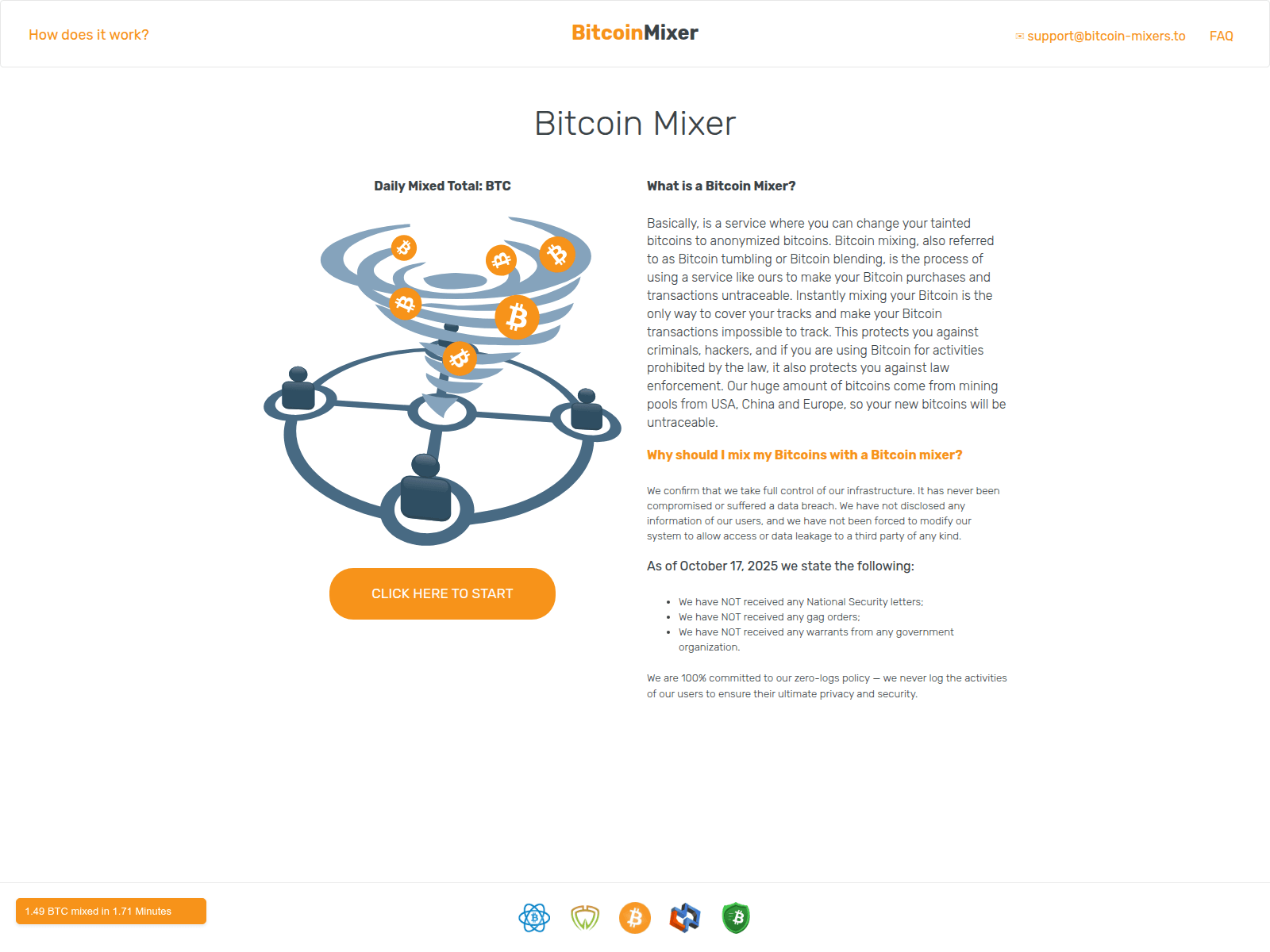 Screenshot of bitcoin-mixers.to