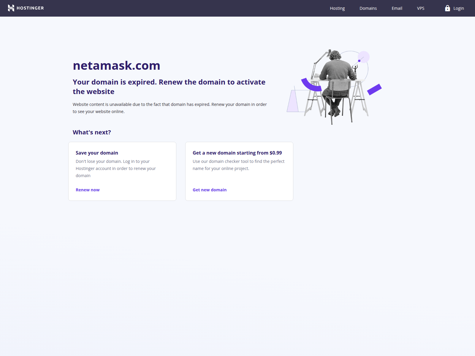 Screenshot of netamask.com