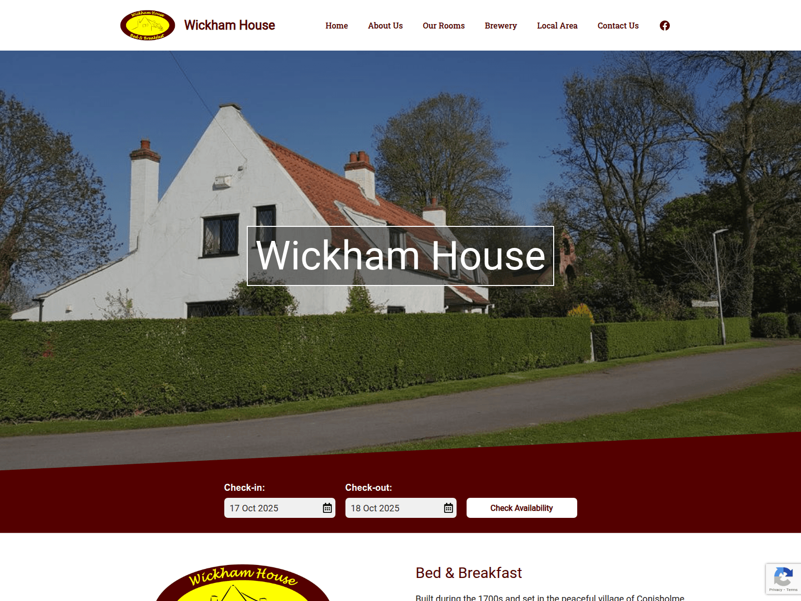 Screenshot of wickhamhouse.co.uk