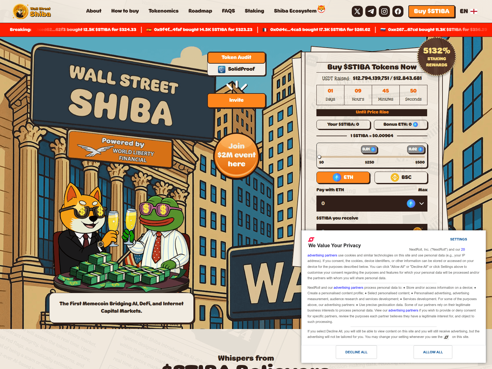 Screenshot of wallstreetshiba.com