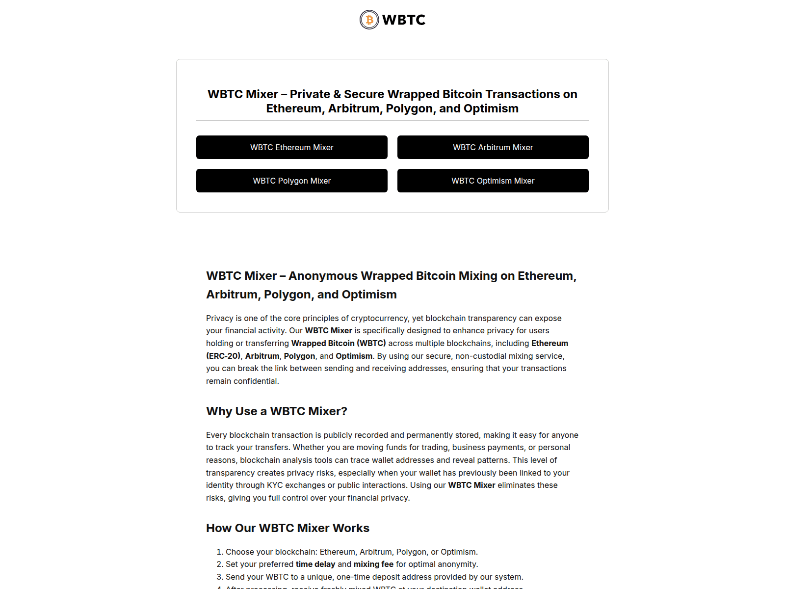 Screenshot of wrapped-bitcoin-mixer.com
