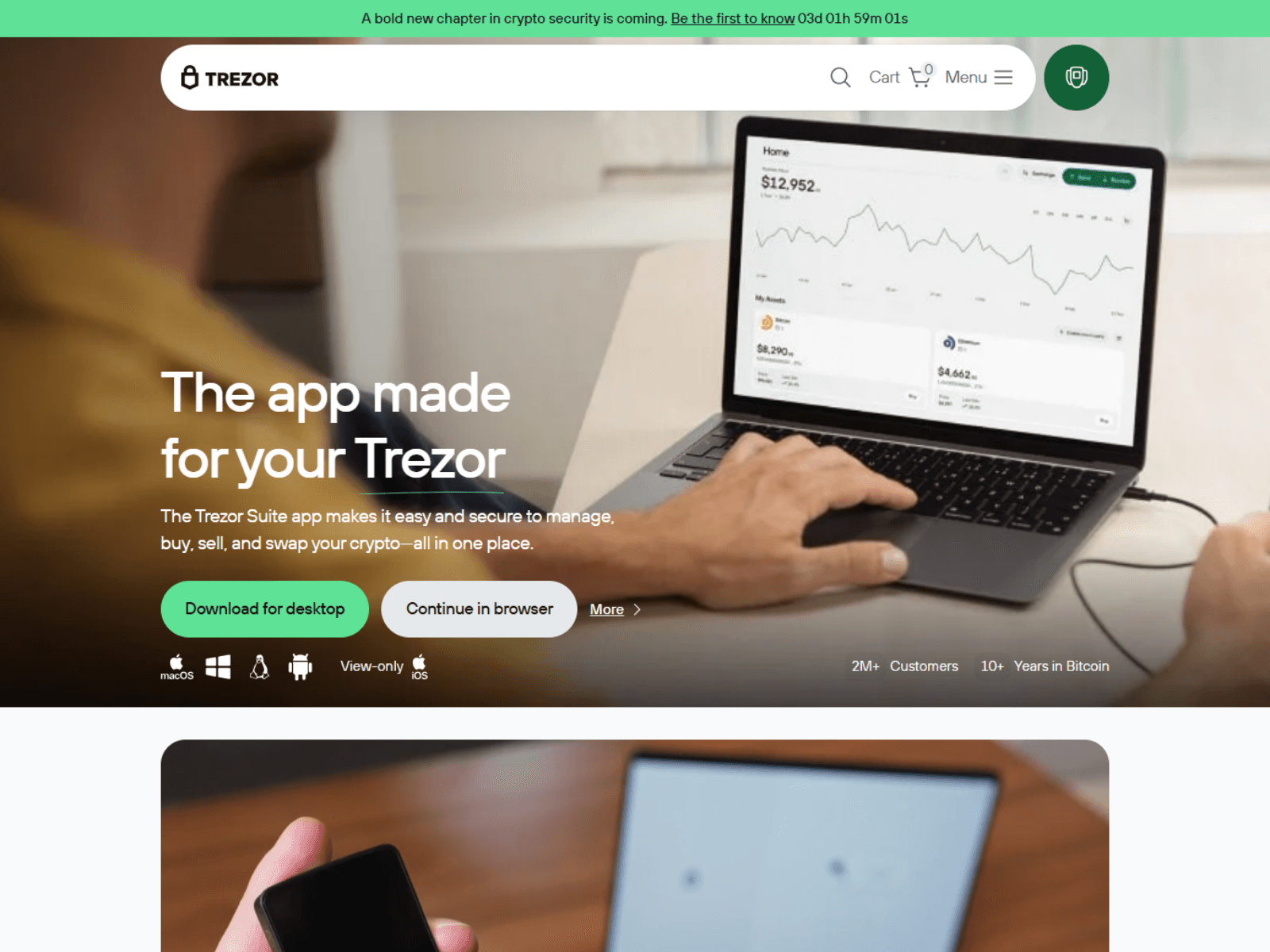 Screenshot of trezor.ghost.io