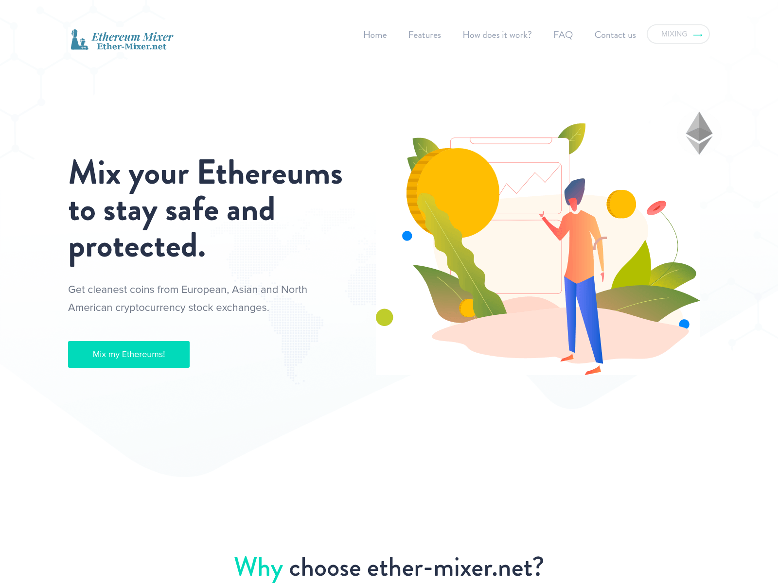 Screenshot of ether-mixer.net