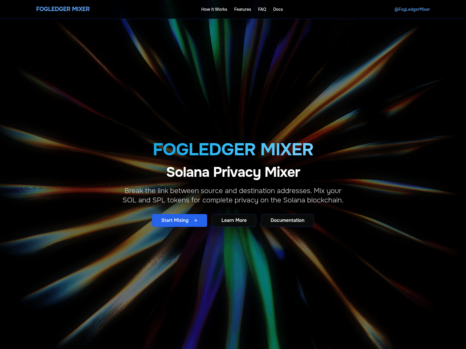 Screenshot of fogledgermixer.space