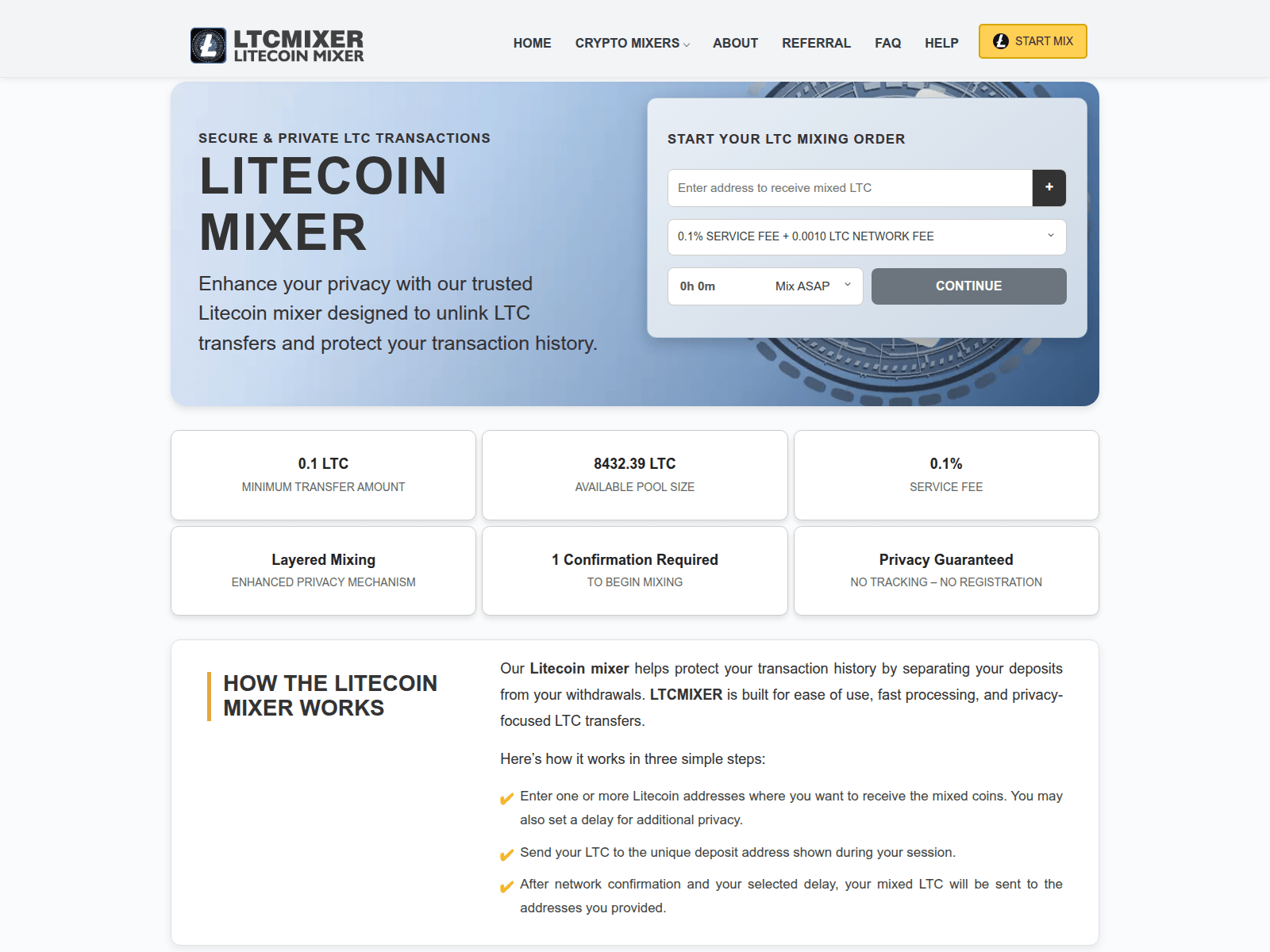 Screenshot of ltcmixer.pro
