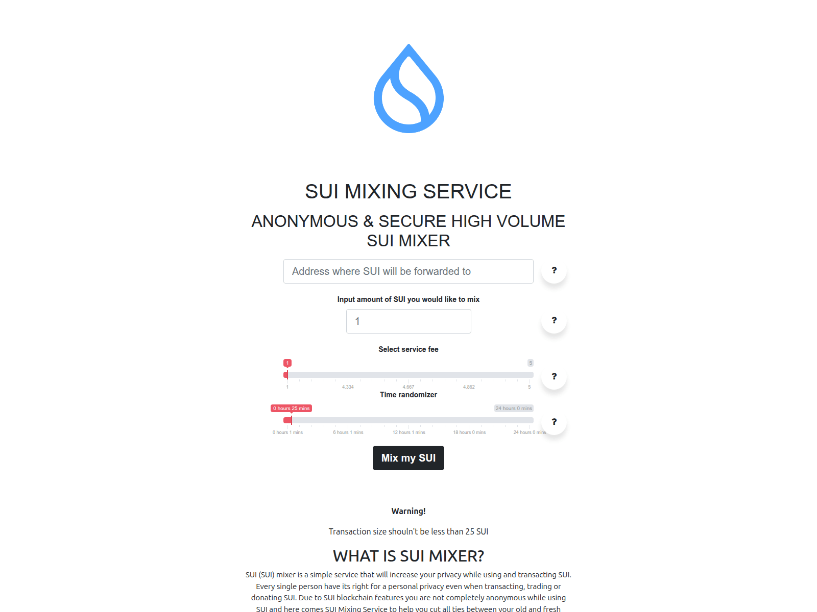 Screenshot of sui-mixer.com