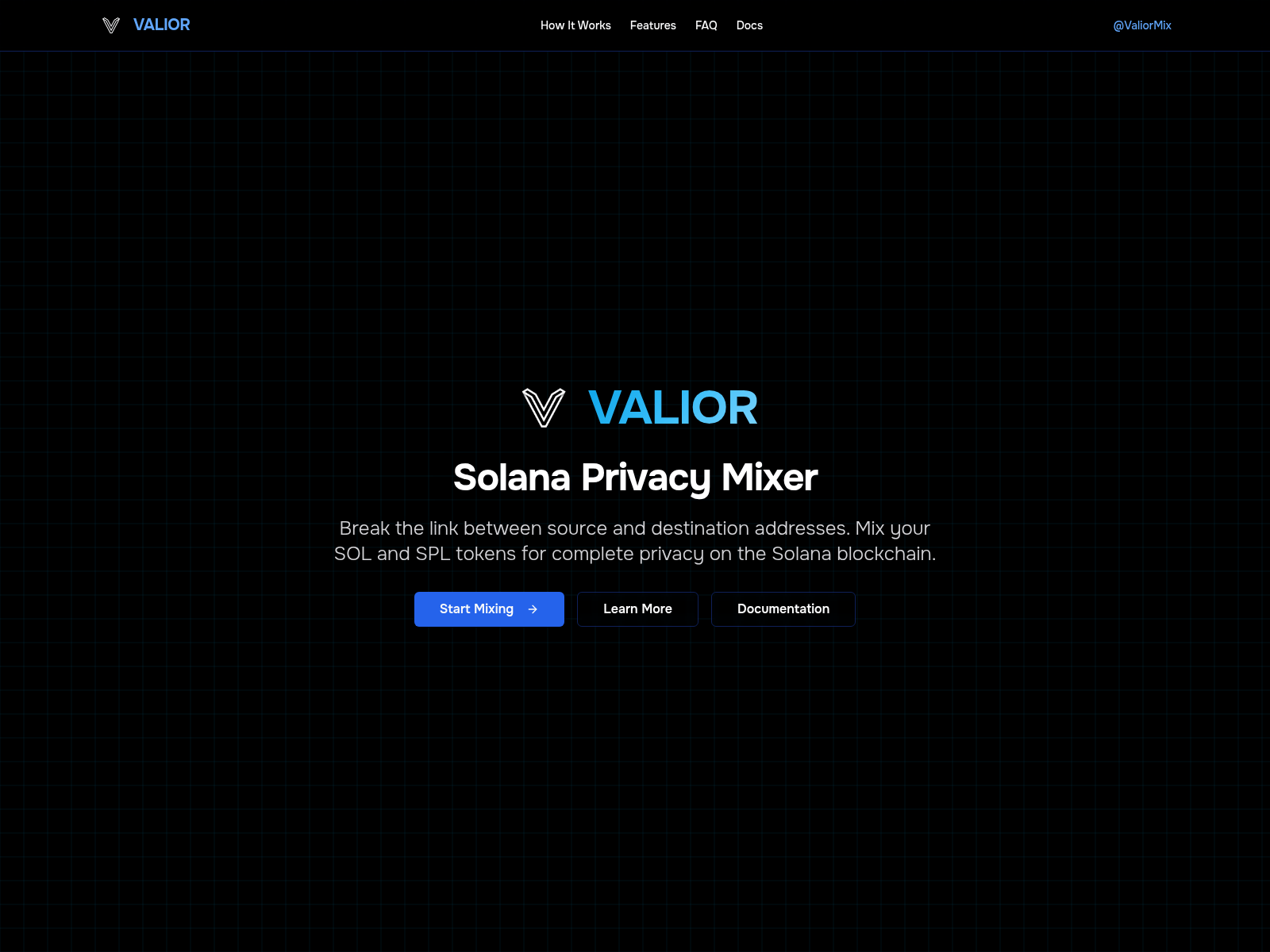 Screenshot of valior.space