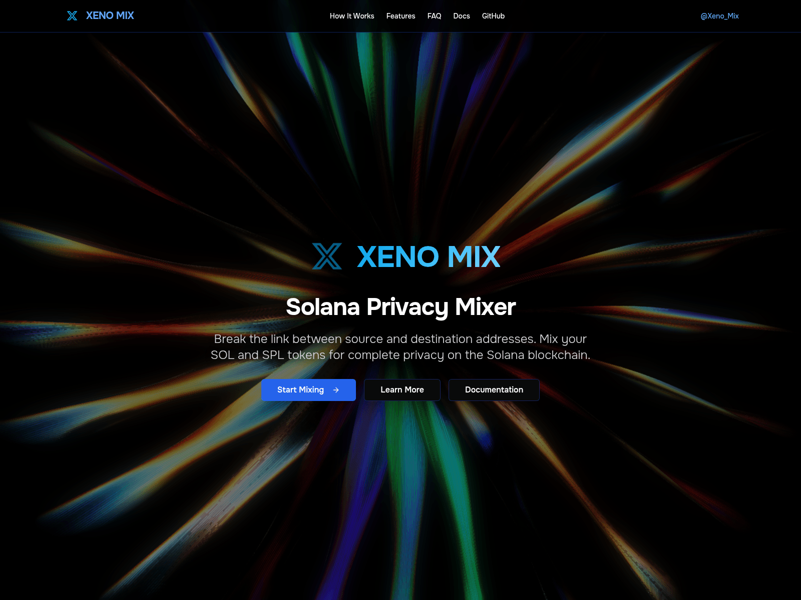 Screenshot of xenomixer.tech