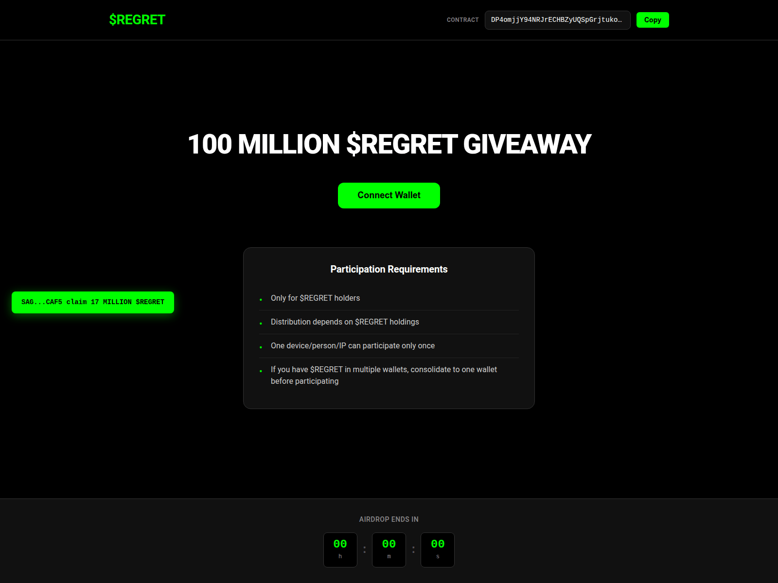 Screenshot of regretgift.top
