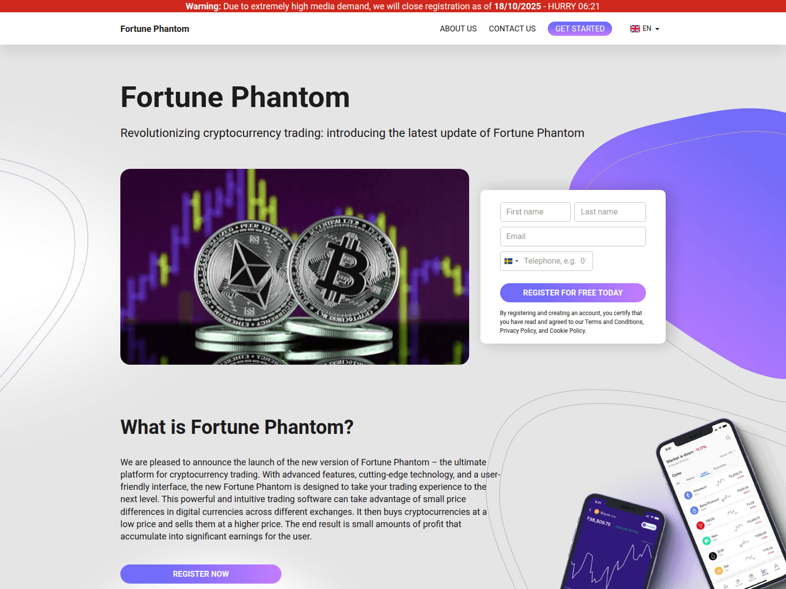 Screenshot of fortune-phantom.net
