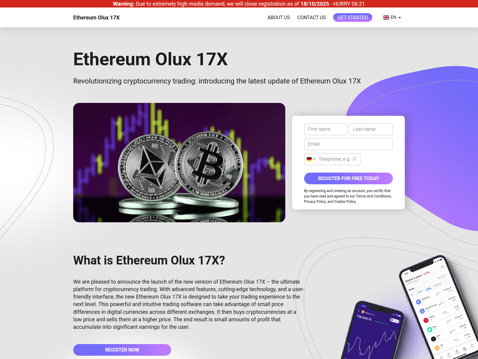 Screenshot of ethereumolux17x.com