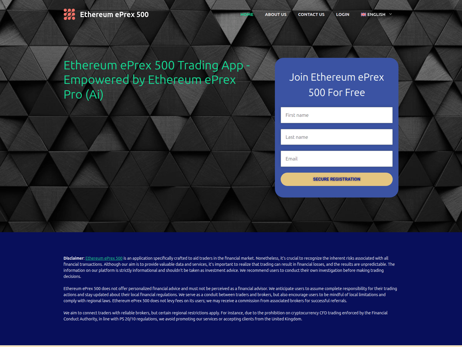 Screenshot of ethereum-pro.com