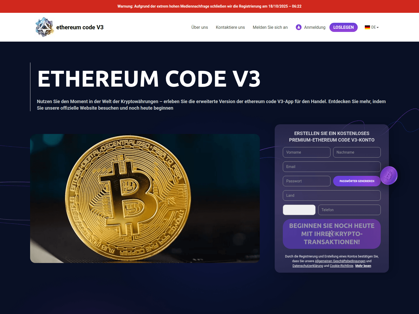 Screenshot of the-ethereum-codeapp.trackfinanceworld.com