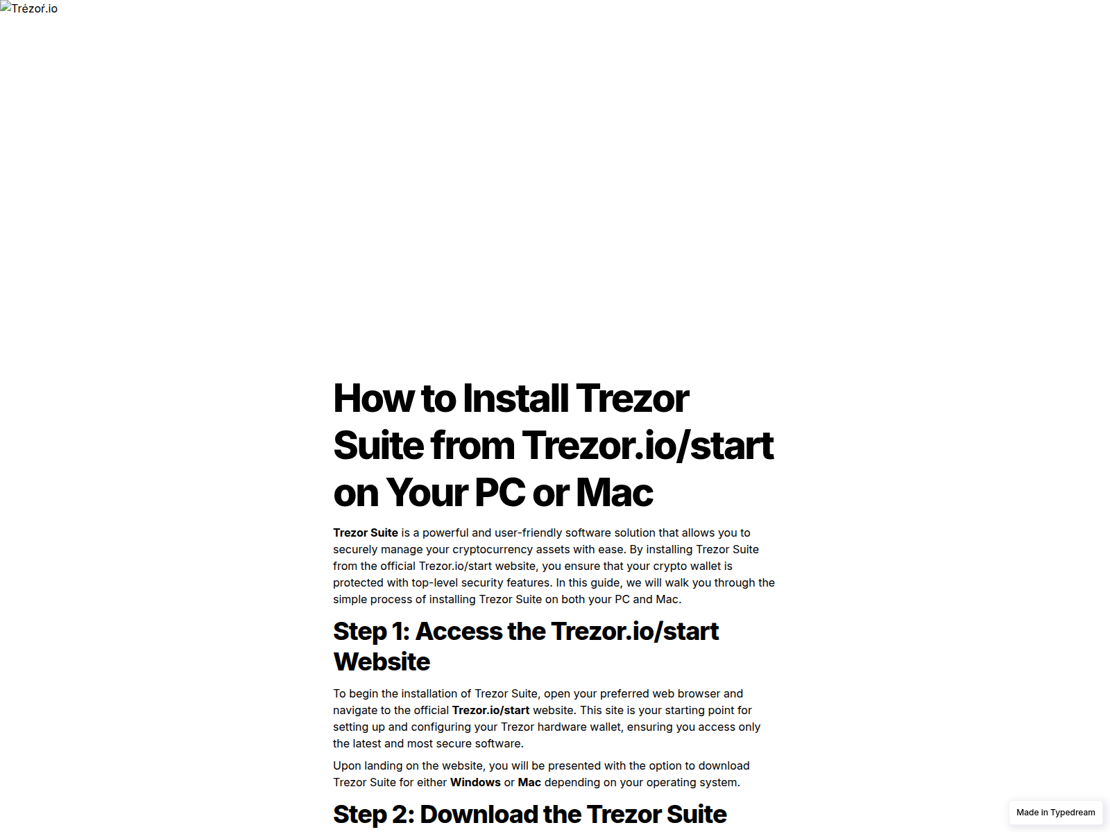 Screenshot of begin-suite-app-faqs.typedream.app