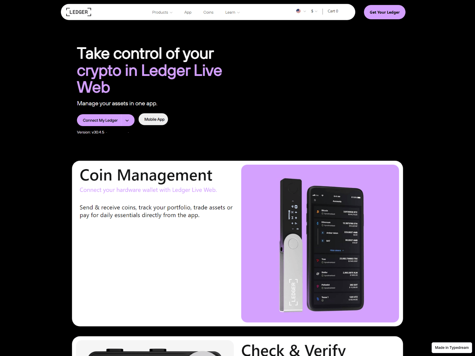 Screenshot of ledger-live-download-conect-web.typedream.app