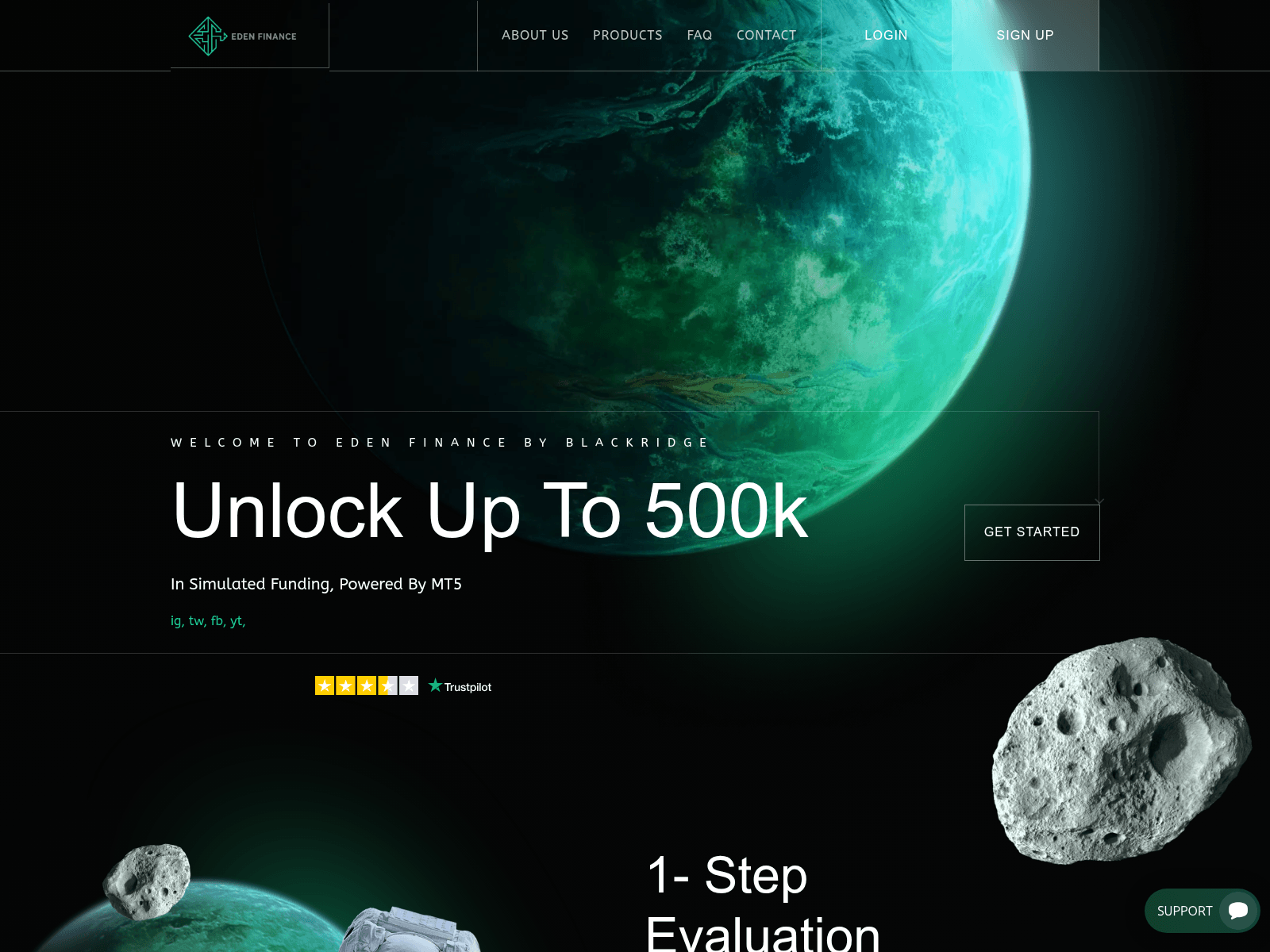 Screenshot of edentrustfinance.com