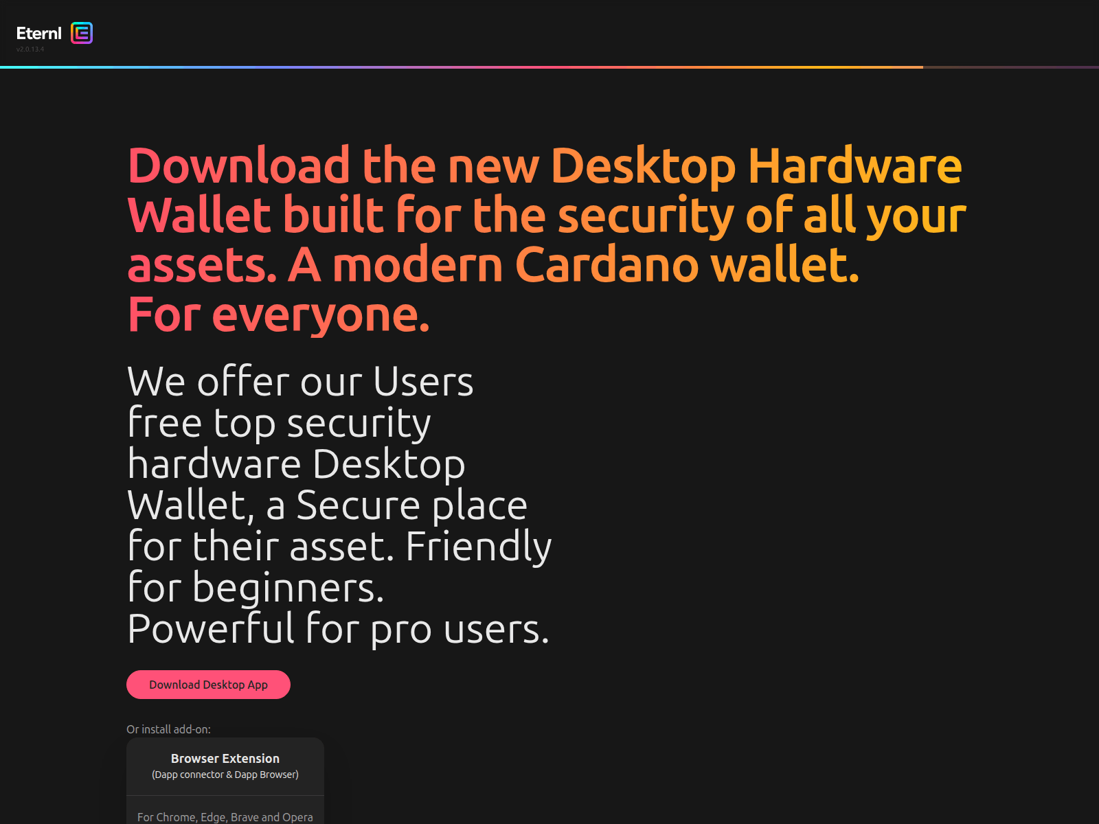 Screenshot of eternldesktop.com