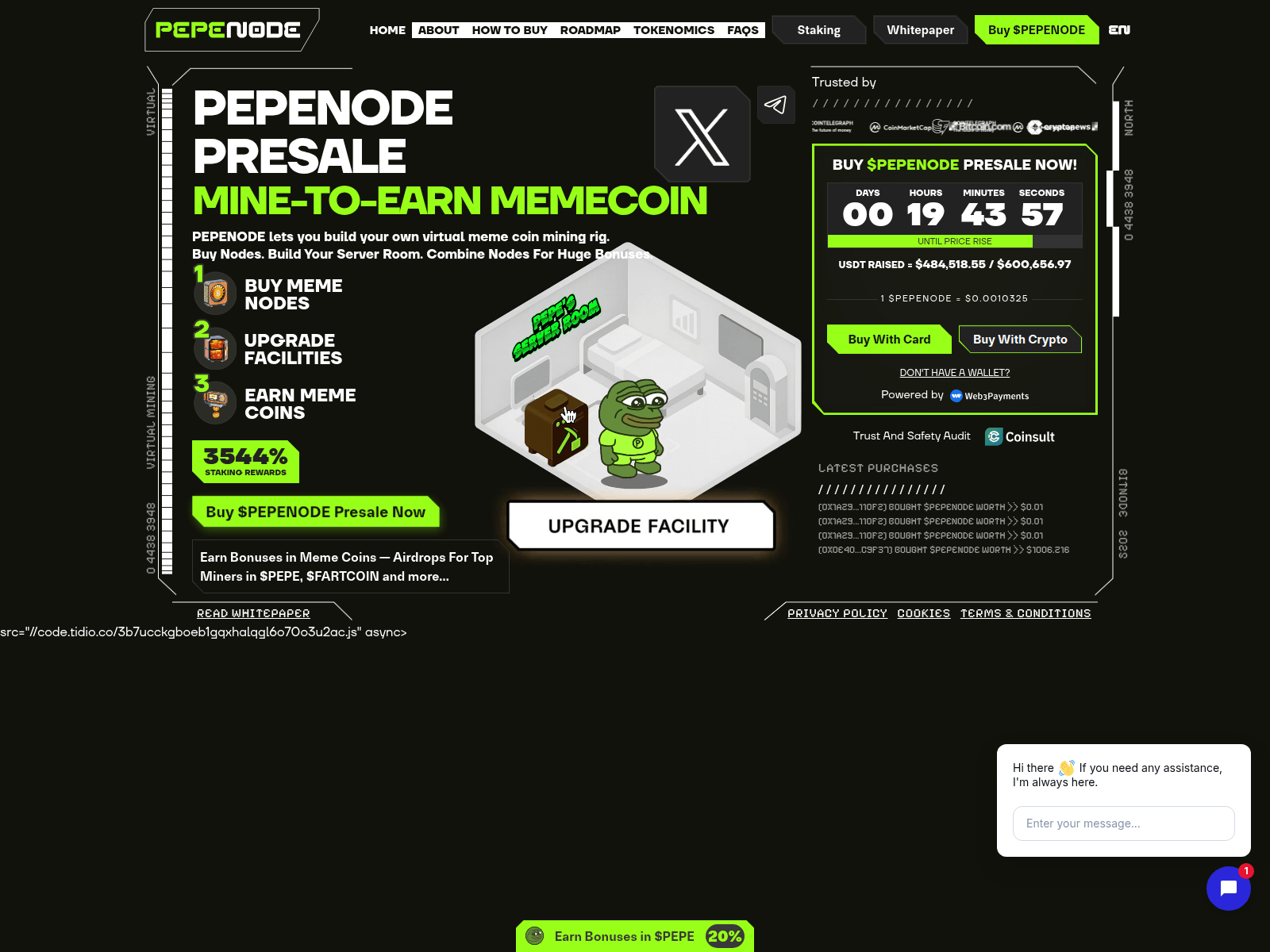 Screenshot of claim.pepenode.help