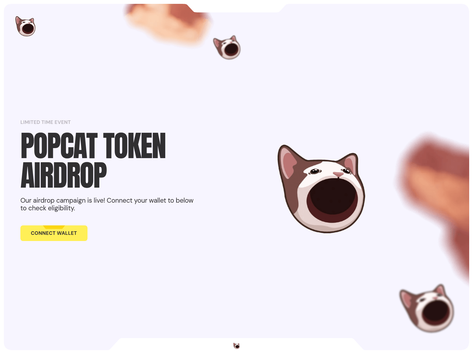 Forensic screenshot of popcat.finance