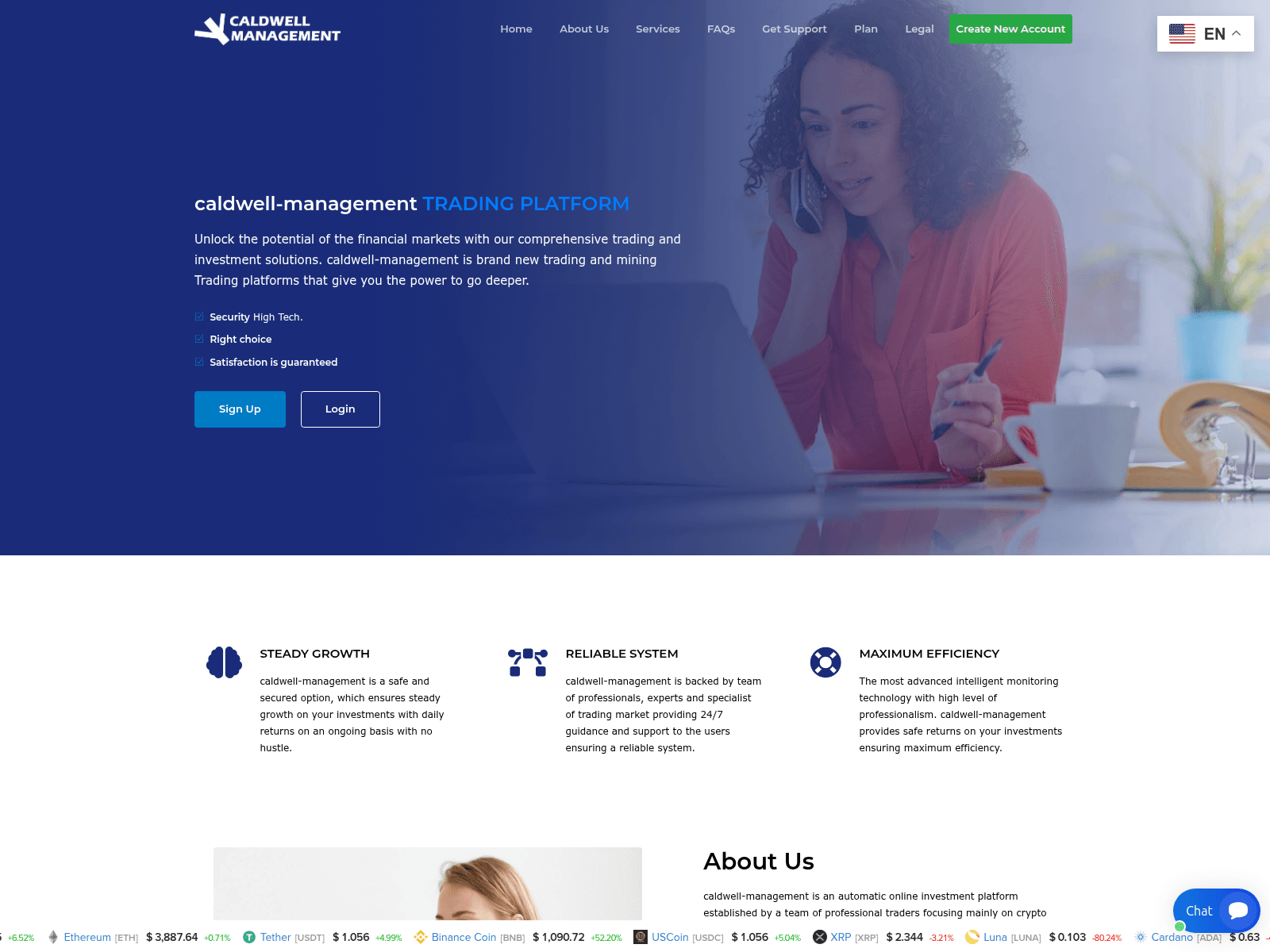 Screenshot of caldwell-management.com