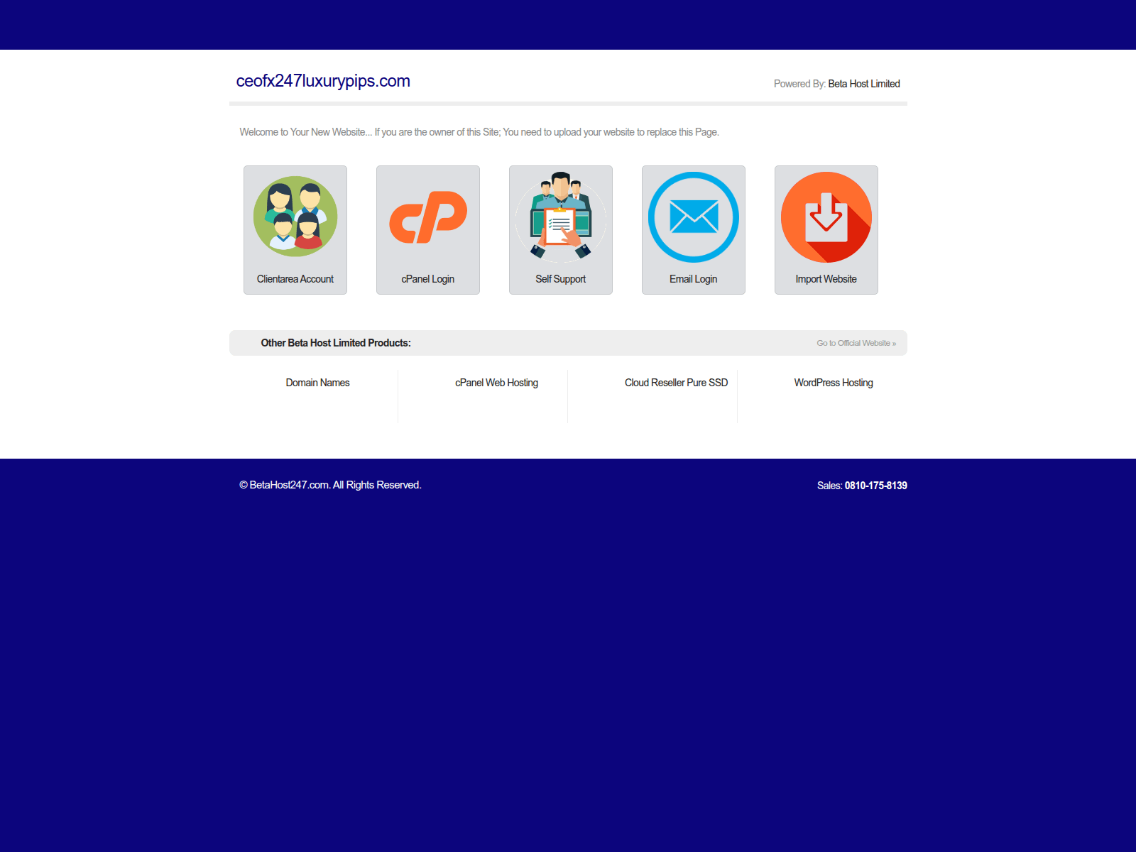 Screenshot of ceofx247luxurypips.com