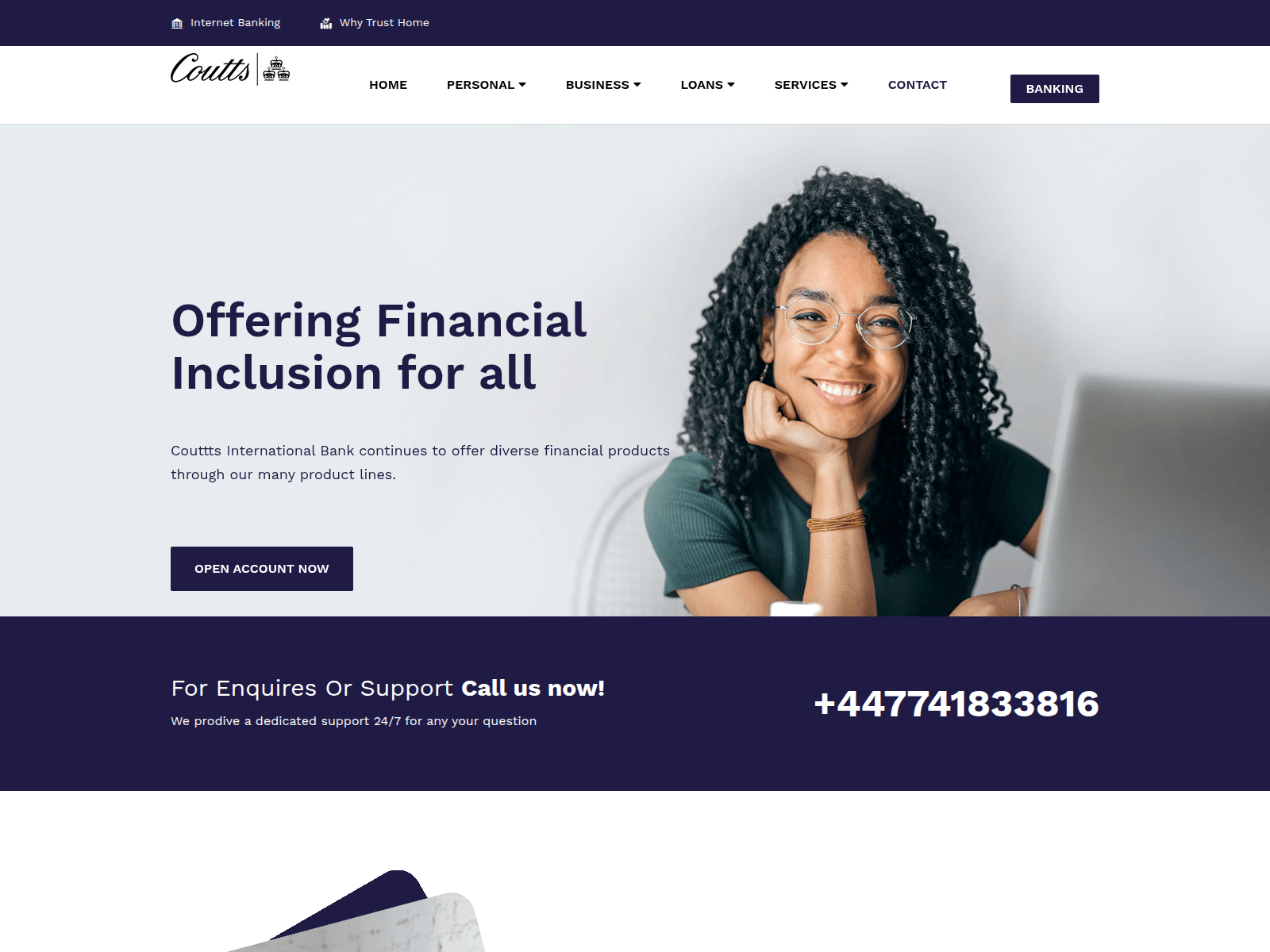Screenshot of coutttsinternational.co.uk