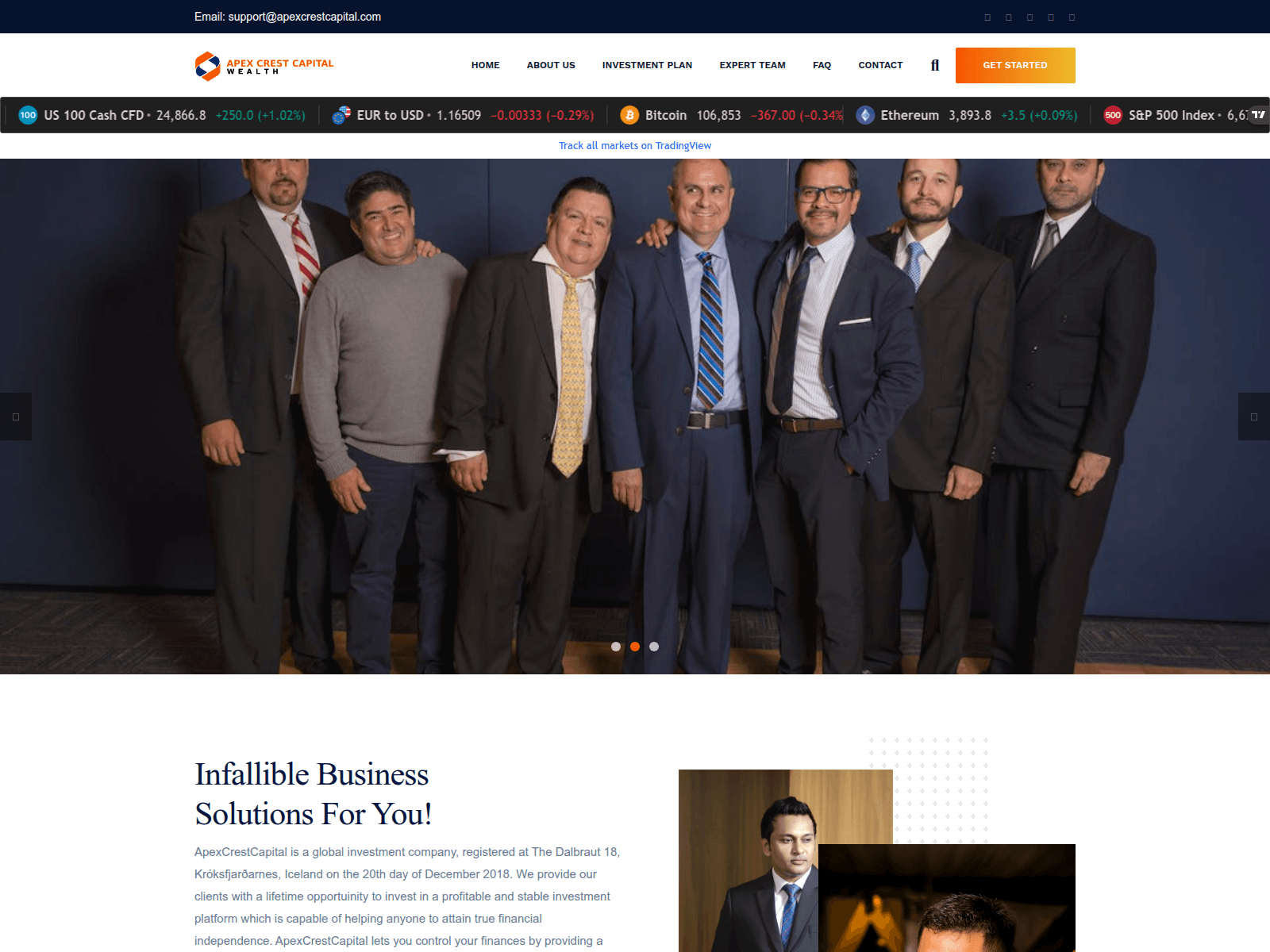 Screenshot of apexcrestcapital.com