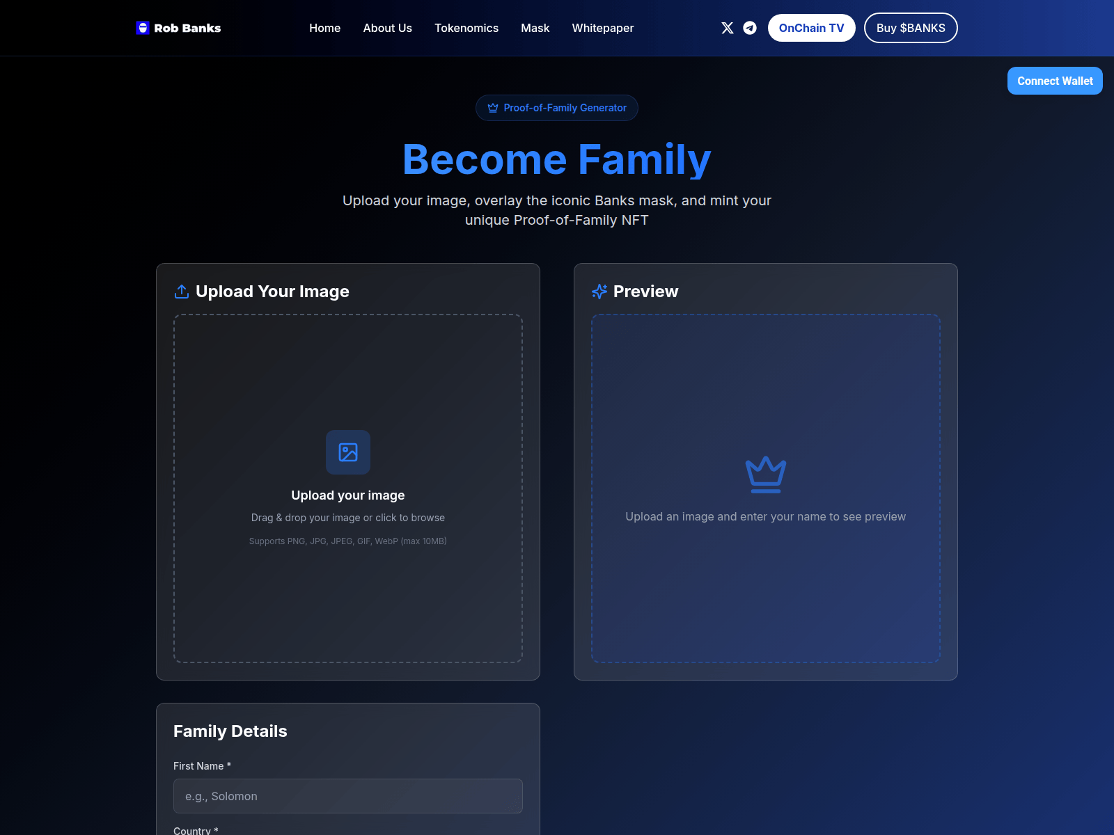 Screenshot of family.banksonbase.com