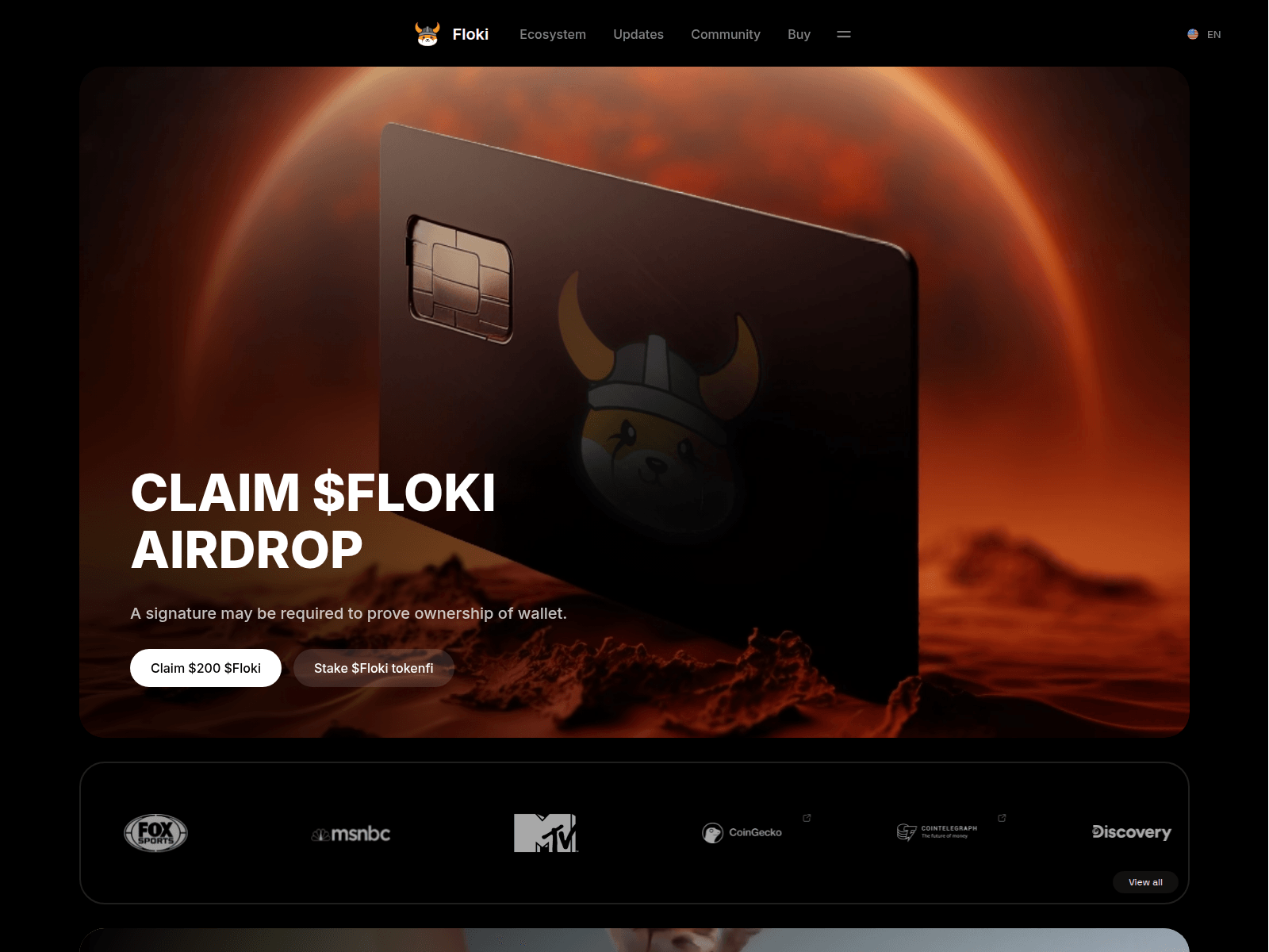 Screenshot of floki-claim.pages.dev