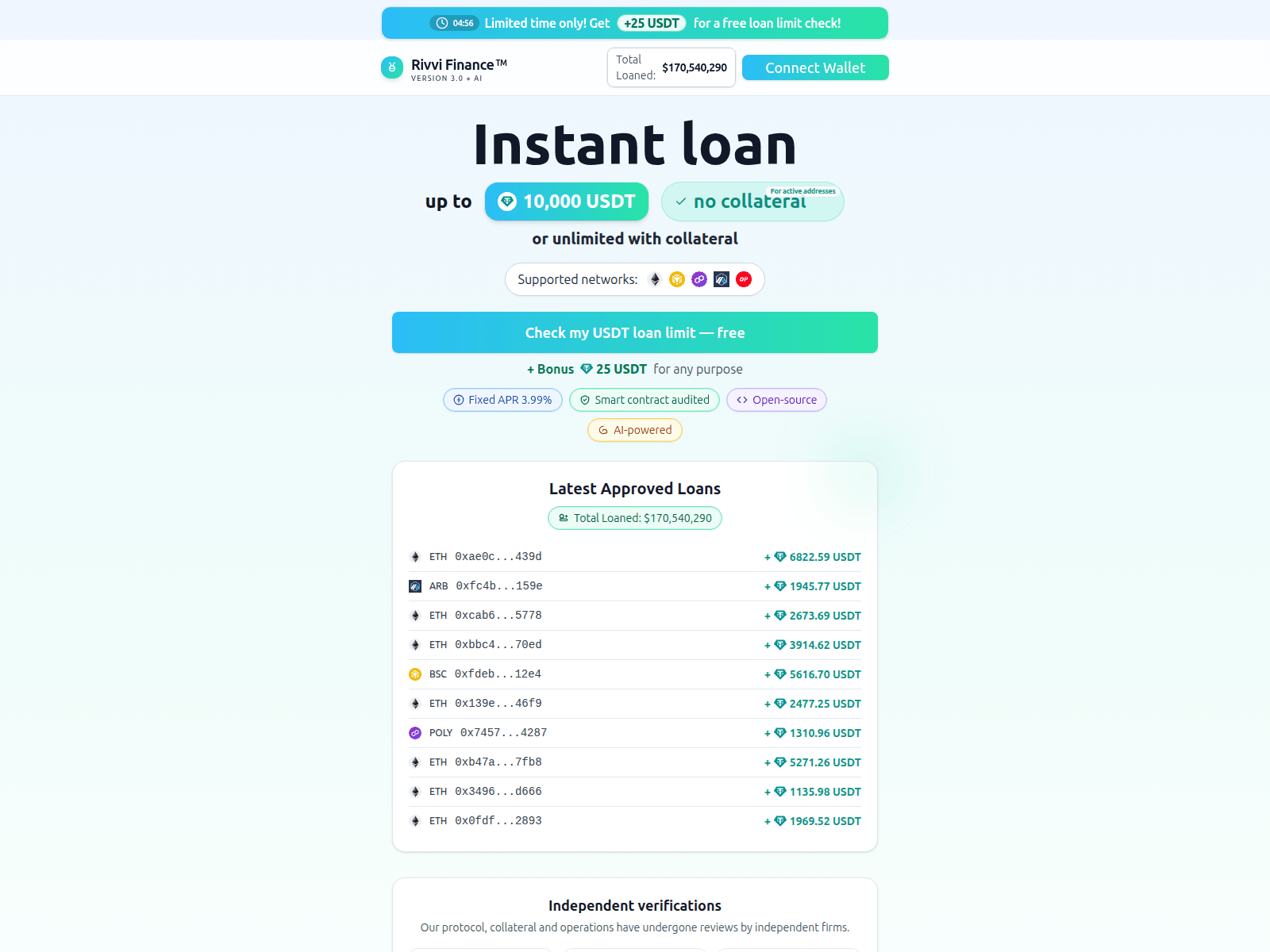 Screenshot of dapp-rivvi.top