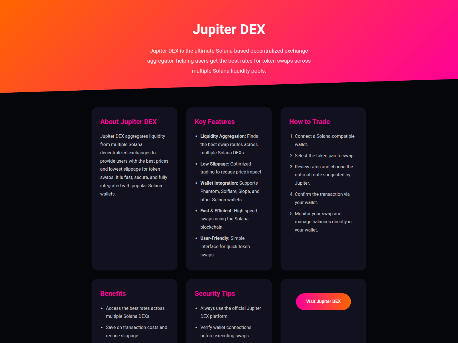 Screenshot of jup-dex.pages.dev