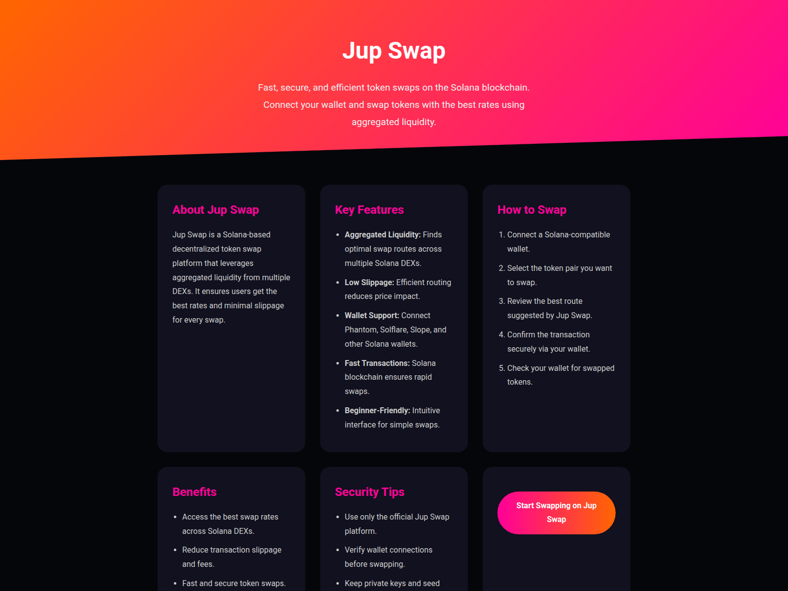 Screenshot of jup-swap-9yw.pages.dev