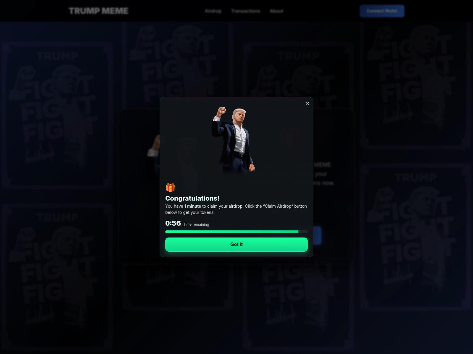 Screenshot of trmp-airdrop.tech