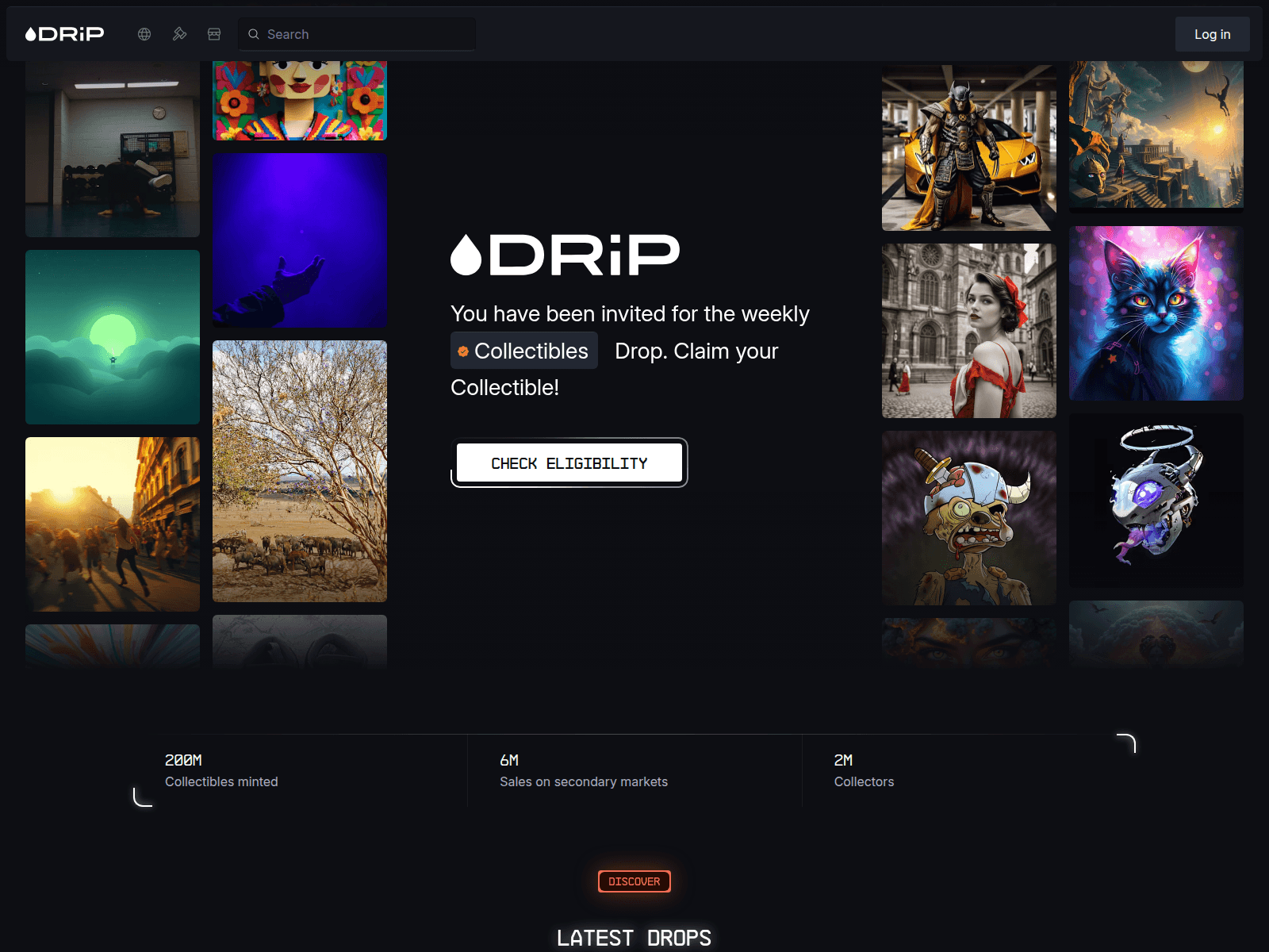 Screenshot of drip.claims.haus