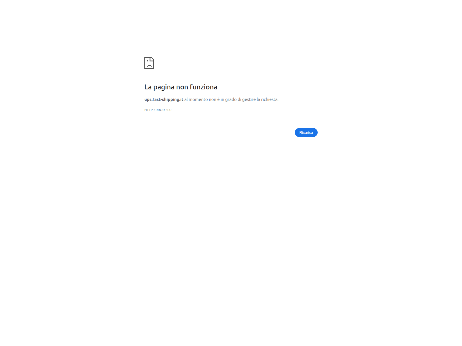 Screenshot of ups.fast-shipping.it