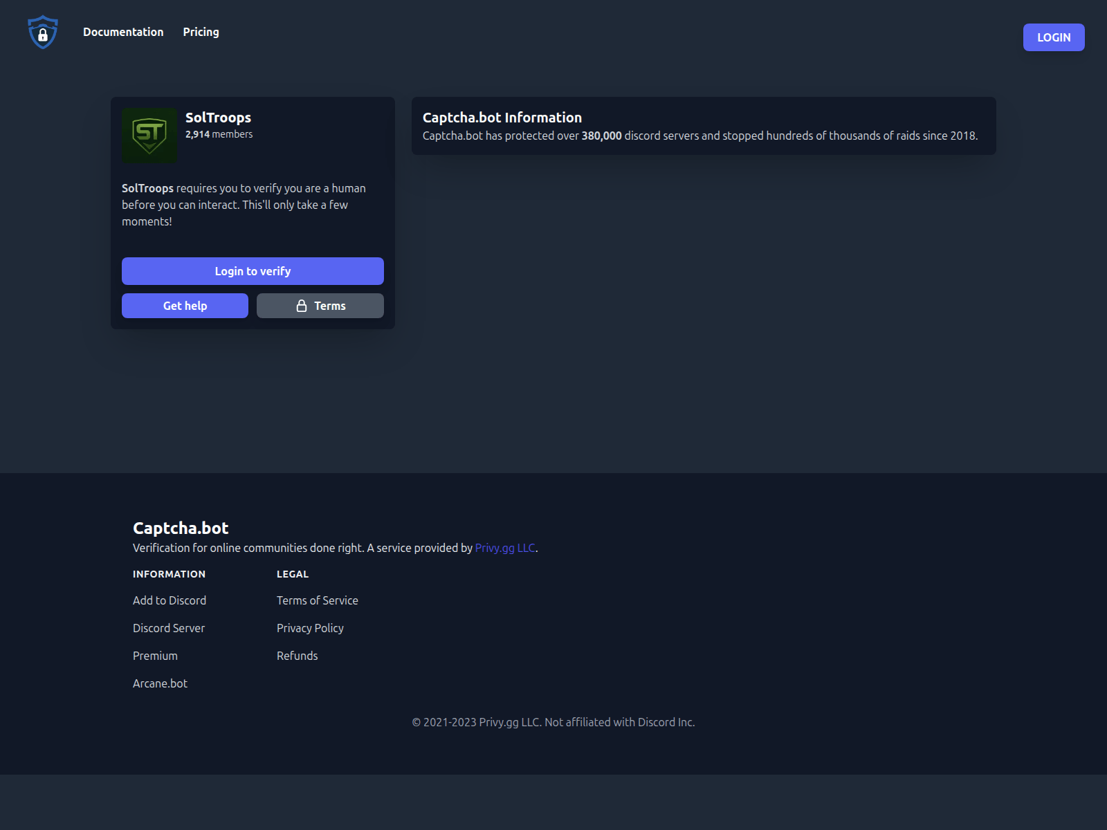 Screenshot of catpchabot.org