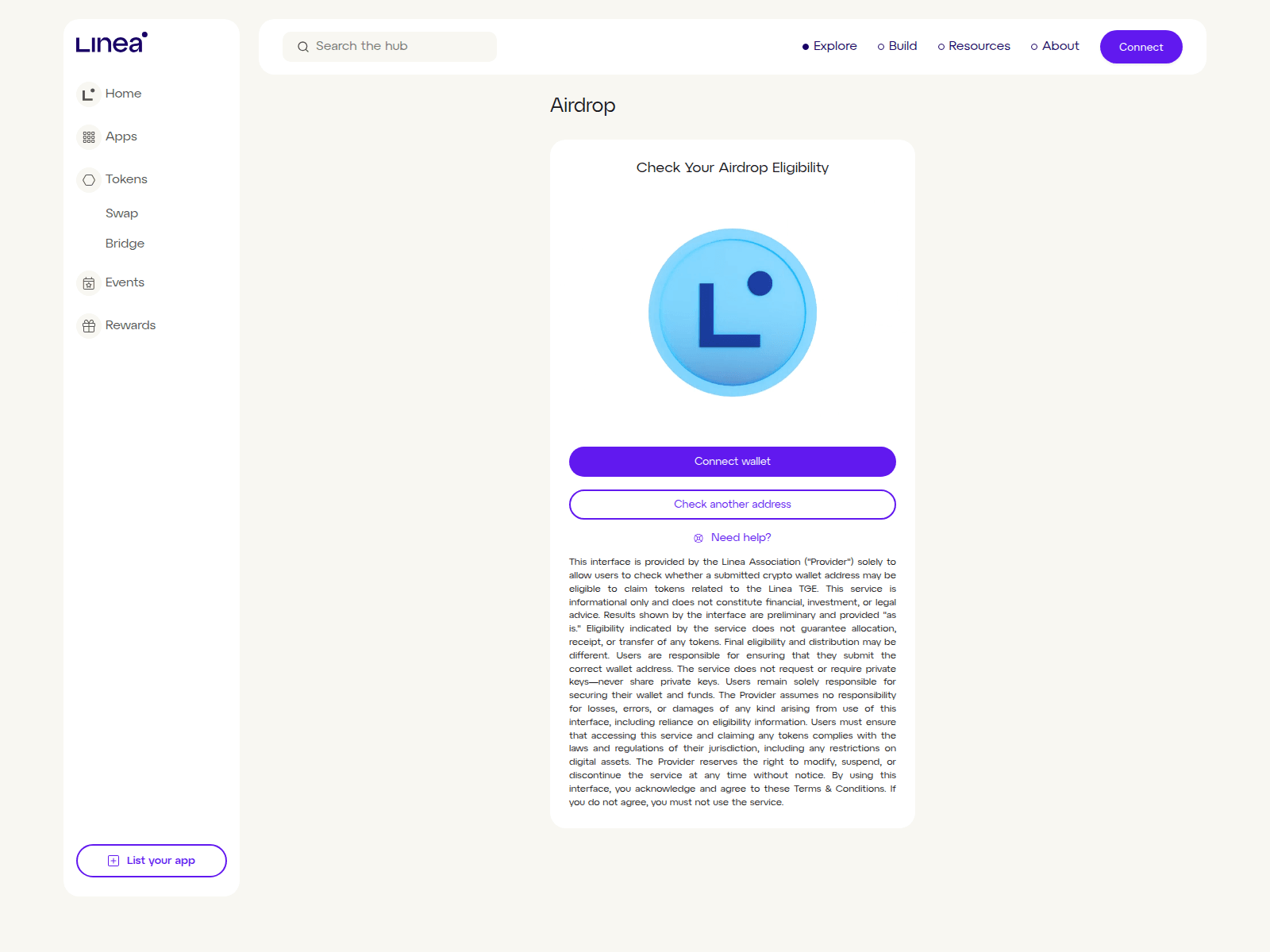 Screenshot of linethclaimer.xyz